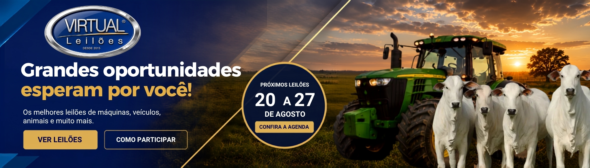 Agenda de leilões da Virtual Leilões